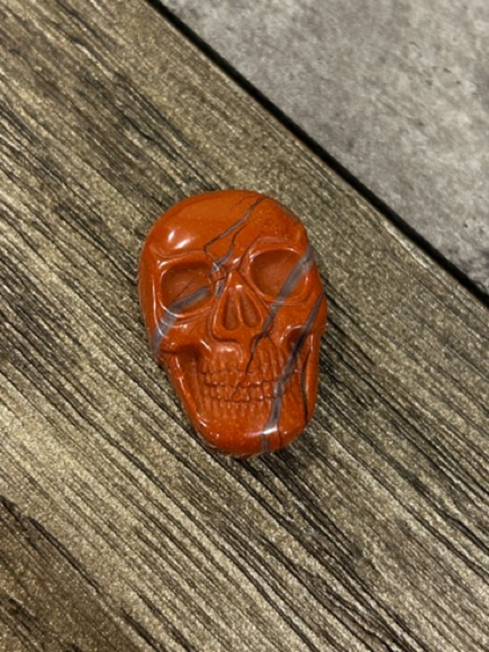 Red Jasper Skull Accent - Home Accents Decorative Stone